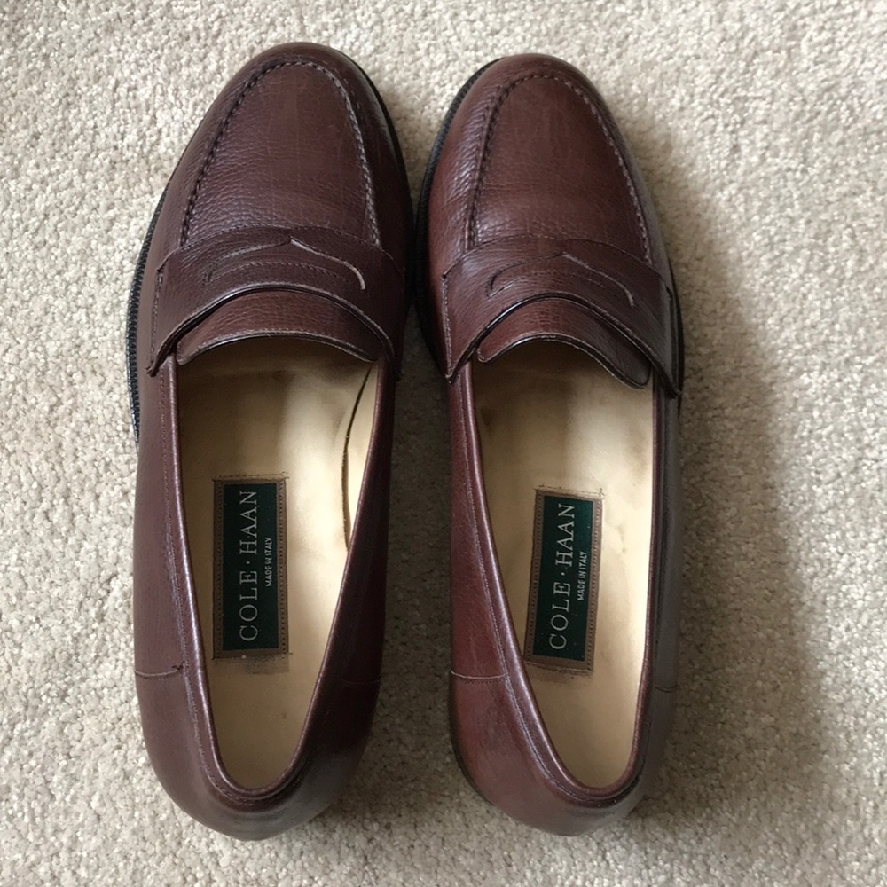 Cole Haan Brown Leather Penny Loafers
